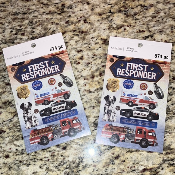 Sticker Book Bundle 1148 Pcs First Responder Classroom Scrapbook EMT Fire Police - Picture 1 of 17